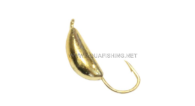 Мормышка вольфрамовая AQUA ””Банан”” d3,0 с ушком золото