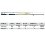 Волжанка Спрут спиннинг тест 12-42гр 3.0м (2 секции)