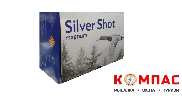 Патрон Главпатрон Silver Shot 12/76, магнум, дробь №5, 48 грамм (пачка 10 шт.)
