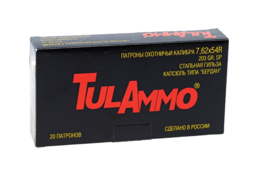 Патрон Tulammo 7,62х54R с пулей SP массой 13,2 г