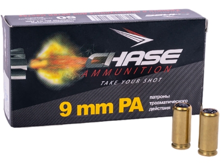Патрон CHASE 9-мм РА (в пачке 50 шт.)